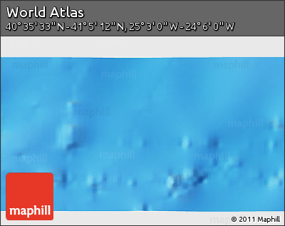 Physical 3D Map of the Area around 40° 50' 23" N, 24° 34' 30" W
