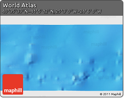 Physical 3D Map of the Area around 40° 50' 23" N, 24° 34' 30" W