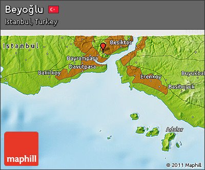 Physical 3D Map of Beyoğlu