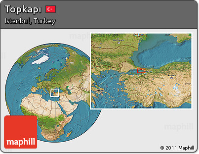 Satellite Location Map of Topkapı
