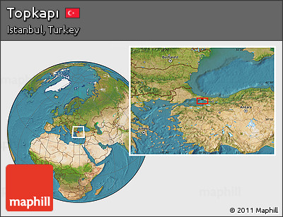 Satellite Location Map of Topkapı