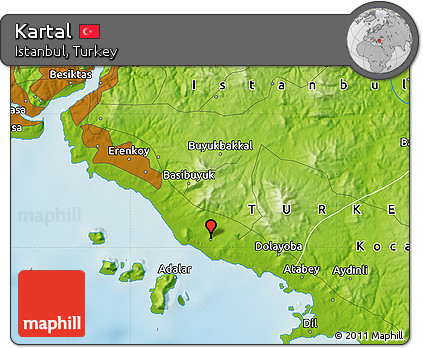 Physical Map of Kartal