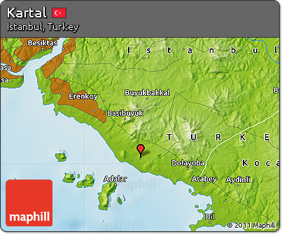 Physical Map of Kartal