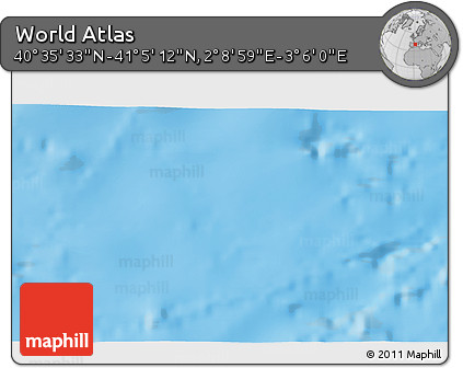 Physical 3D Map of the Area around 40° 50' 23" N, 2° 37' 30" E