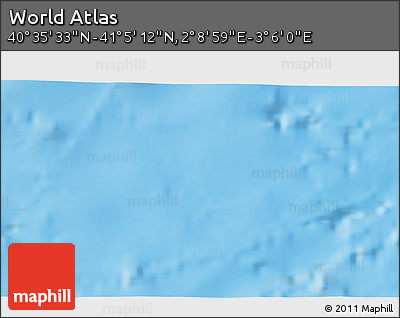 Physical 3D Map of the Area around 40° 50' 23" N, 2° 37' 30" E