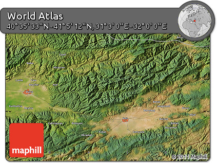Satellite Map of the Area around 40° 50' 23" N, 31° 31' 29" E