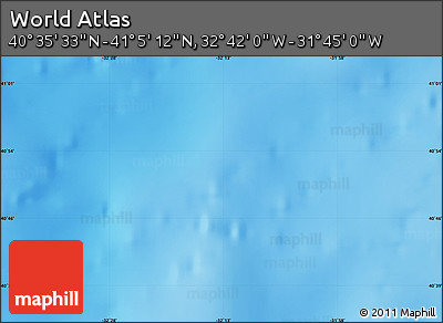 Physical Map of the Area around 40° 50' 23" N, 32° 13' 30" W