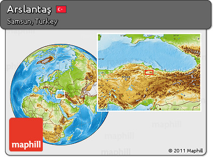 Physical Location Map of Arslantaş