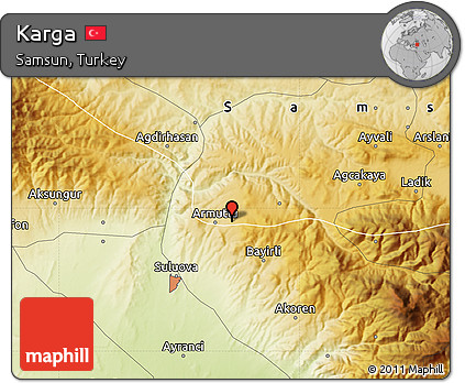 Physical Map of Karga