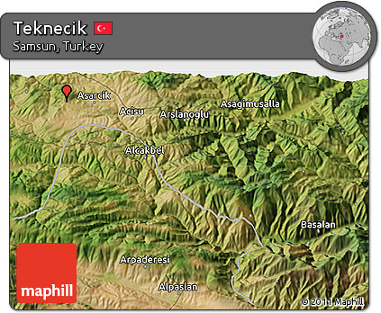 Satellite 3D Map of Teknecik