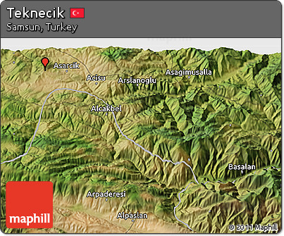 Satellite 3D Map of Teknecik