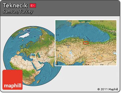 Satellite Location Map of Teknecik