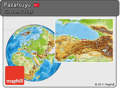 Physical Location Map of Pazarsuyu