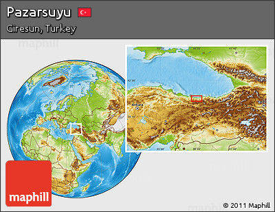 Physical Location Map of Pazarsuyu