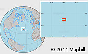 Gray Location Map of the area around 40° 50' 23" N, 38° 10' 29" W