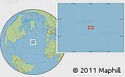 Savanna Style Location Map of the area around 40° 50' 23" N, 38° 10' 29" W
