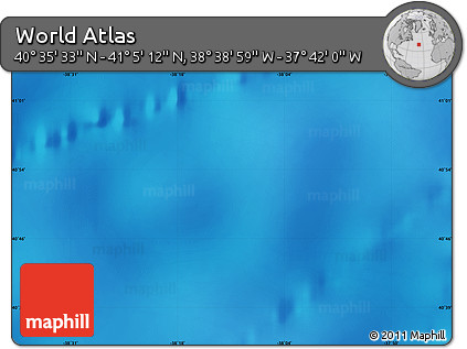 Physical Map of the Area around 40° 50' 23" N, 38° 10' 29" W