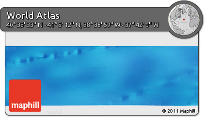 Physical Panoramic Map of the Area around 40° 50' 23" N, 38° 10' 29" W