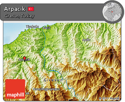 Physical 3D Map of Arpacık