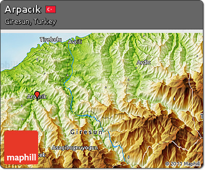Physical 3D Map of Arpacık