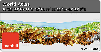 Physical Panoramic Map of the Area around 40° 50' 23" N, 40° 1' 29" E