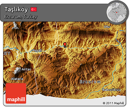 Physical 3D Map of Taşlıköy