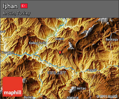 Physical 3D Map of İşhan