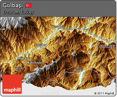 Physical 3D Map of Gölbaşı