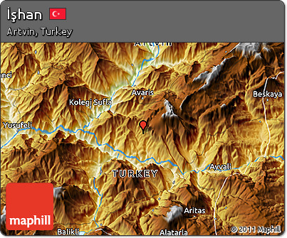 Physical 3D Map of İşhan