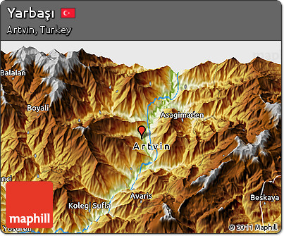 Physical 3D Map of Yarbaşı