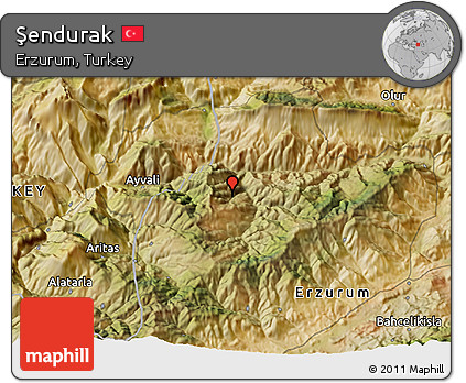 Satellite 3D Map of Şendurak