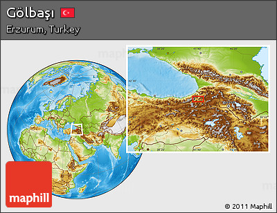 Physical Location Map of Gölbaşı