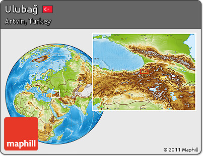 Physical Location Map of Ulubağ