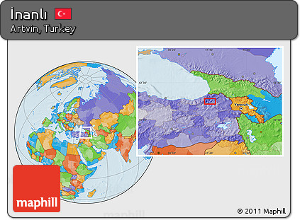 Political Location Map of İnanlı