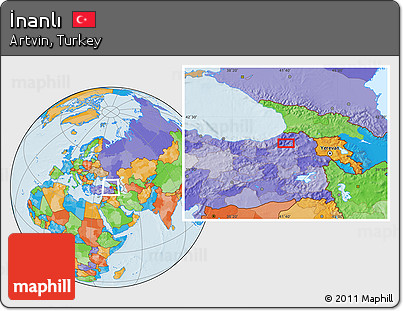Political Location Map of İnanlı