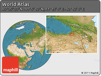 Satellite Location Map of the Area around 40° 50' 23" N, 41° 43' 30" E