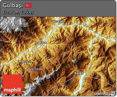 Physical Map of Gölbaşı