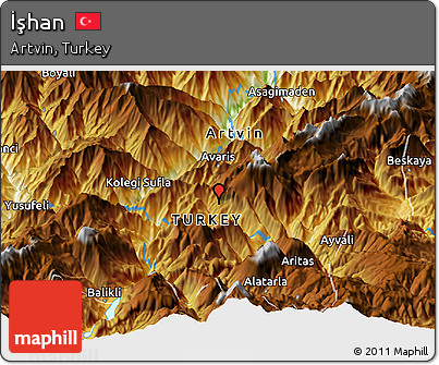 Physical Panoramic Map of İşhan