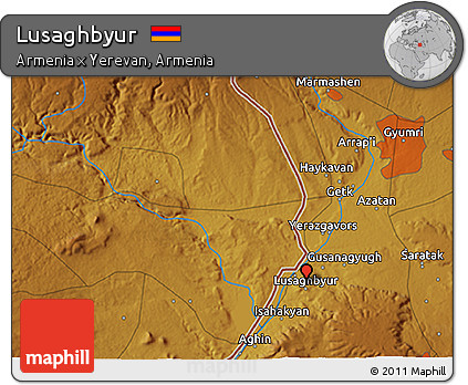 Physical 3D Map of Lusaghbyur