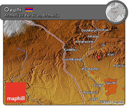 Physical 3D Map of Ovuni
