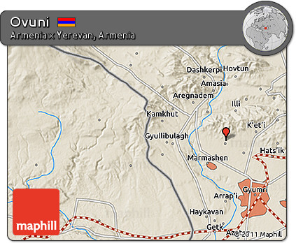 Shaded Relief 3D Map of Ovuni