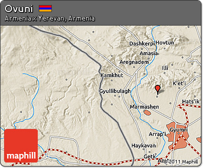 Shaded Relief 3D Map of Ovuni