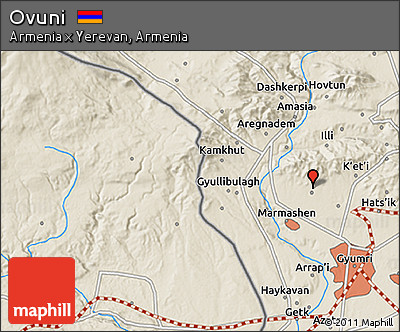 Shaded Relief 3D Map of Ovuni