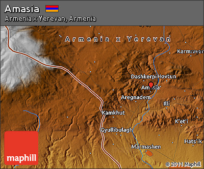 Physical Map of Amasia