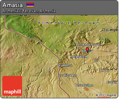 Satellite Map of Amasia