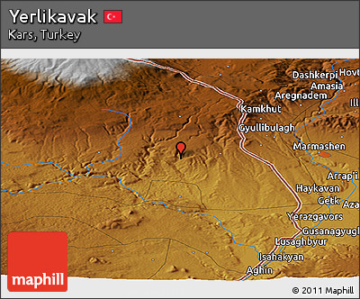 Physical Panoramic Map of Yerlikavak