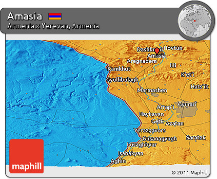 Political Panoramic Map of Amasia