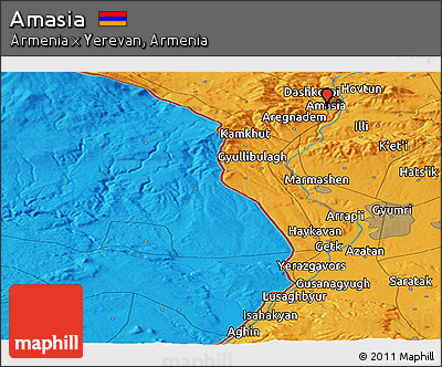 Political Panoramic Map of Amasia