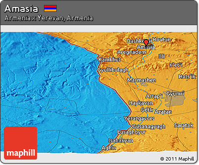 Political Panoramic Map of Amasia