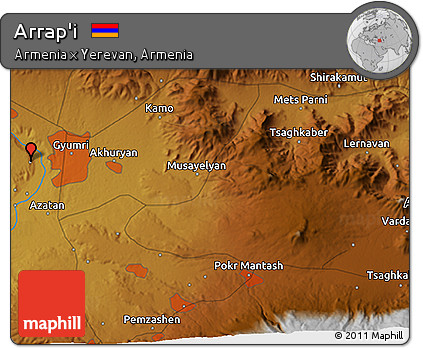 Physical 3D Map of Arrap'i